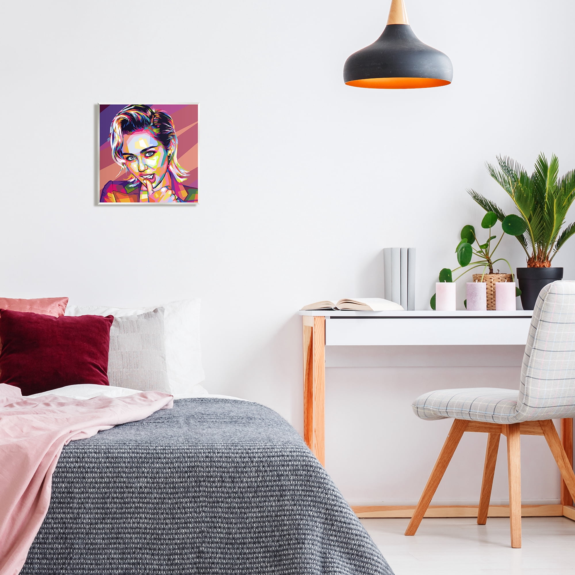 Stupell Industries Abstract Pop Miley Abstract Painting Unframed Art Print Wall Art, 12 x 12
