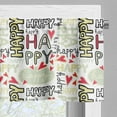 thumbnail image 3 of Ambesonne Cartoon Valance Pack of 2, Happy Words with Hearts, 54"X18", Multicolor, 3 of 5