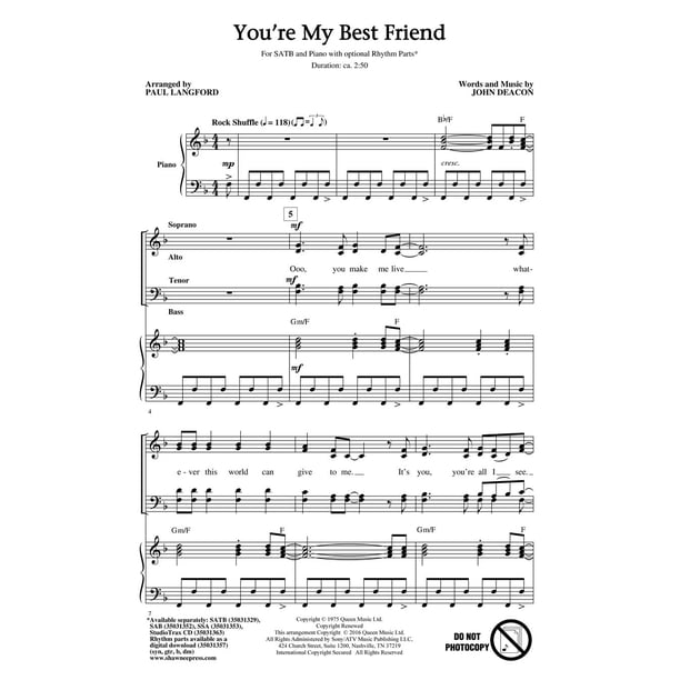 You Re My Best Friend Queen Studiotrax Cd Walmart Com Walmart Com