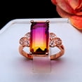thumbnail image 2 of Iris Statement Ring Womens Rainbow Cz Rose Plated Womens Ginger Lyne Collection, 2 of 5