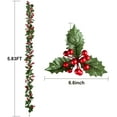 thumbnail image 5 of MAMOWEAR Red Berry Christmas Garland, 6Foot Flexible Artificial Berry Garland for Indoor Outdoor Home Fireplace Winter New Year Christmas Decoration, 5 of 8
