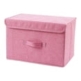 thumbnail image 1 of Wosthever Caja de almacenamiento plegable para ahorrar espacio, contenedores para tienda, cajas para el hogar, manta, ropa, calcetines, ropa Almacenamiento y organización del hogar Rosado, 1 of 6