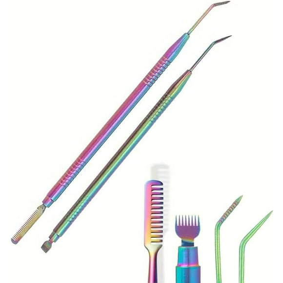 AIR-2pcs Eyelash Lift Separator Tools,Eyelash Lift and Tint Tool,Double Headed Stainless Steel Lash Separation Rod with Separating Comb,Lash Lift Comb Perming and Tinting Supplies