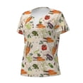 thumbnail image 2 of Naloa Cute Vegetables Print T-Shirts Short Sleeve V Neck Tees for Women Fashion Tops Trendy Lightweight Soft Casual Summer Outfits Clothes, 2 of 5