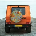 thumbnail image 6 of Naloa Gnomes With Pumpkins PVC Leather Spare Tire Wheel Cover Spare Tire Cover, for Car Truck SUV Camper Trailer Universal Fit(14-17in)-14 inch, 6 of 6