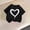 Black, variant on Girls 2-11 Years Short Sleeve T-Shirt Cute Heart Print Casual Crew Neck Summer Top for Kids Orange 2 Years