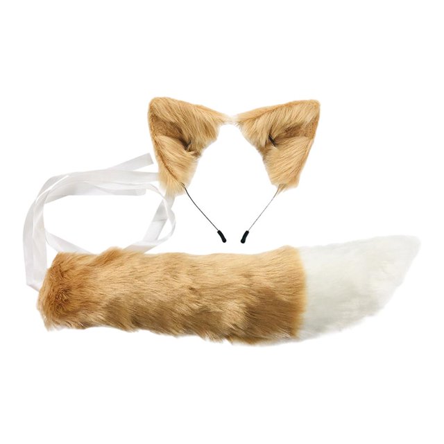Conjunto de Halloween 2xplush Piel Sintética Gato y Cola Sunnimix Cosplay Play