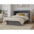 thumbnail image 2 of Pemberly Row Solid Wood Frame Full Size Murphy Bed Chest with Mattress in Gray, 2 of 20