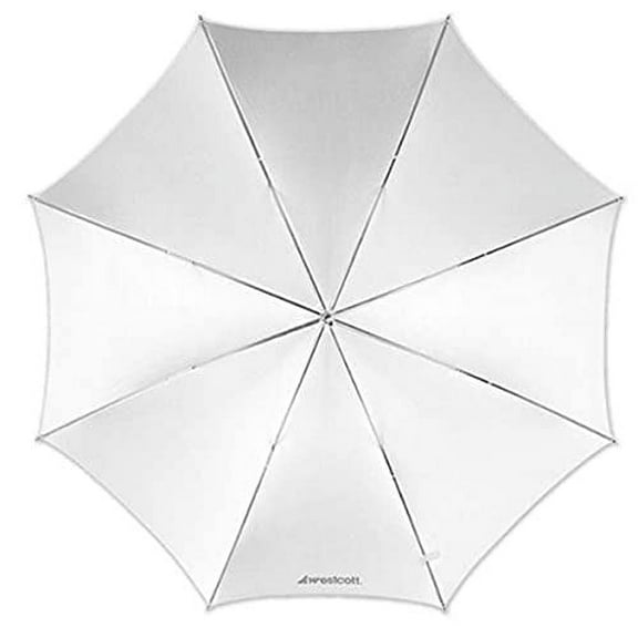 Westcott 43" Optical White Satin Collapsible Umbrella