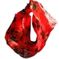 thumbnail image 3 of Real silk belly dance veil, dance veils,veil  red yellow mix color, 3 of 7