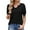 Black, variant on Casual V Neck T Shirts for Women Summer Fashion Tops Lace Short Sleeve Business Loose Tre Womens Clothes Womens Short Sleeve Shirts Summer Tops for Women
