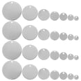 thumbnail image 1 of 70 dijes redondos planos de acero inoxidable, disco de etiqueta redondo, accesorio de joyería, suministros de joyería DIY, accesorios para hacer joyas, dijes para manualidades DIY, 1 of 8