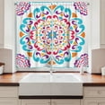 thumbnail image 2 of Ambesonne Rainbow Mandala Kitchen Curtains, Colorful Swirls, 55"x39", Multicolor, 2 of 3