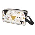 thumbnail image 2 of Goofa Geometric Triangle Printed Toiletry Bag with Handle,Large Capacity Travel Makeup Cosmetic Bag for Women, Carry on Airport Airline Compliant Bag, 2 of 9