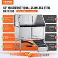 thumbnail image 2 of VEVOR 62" Pet Dog Bathing Station w/Ramp, Professional Stainless Steel Dog Grooming Tub w/ Soap Box, Faucet,Rich Accessory, 2 of 9