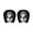 3# H, variant on 2 Pack Spooky Car Seat Headrest Protectors, Stretchy Scary Face Spandex Covers, Washable Halloween Vehicle Costume Accessories for Cars SUVs Trucks Vans