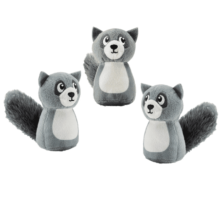 UPC: 0700603704755 | Outward Hound Squeakin  Racoon Replacement Dog Toys  3 Pack  Gray  One-Size