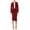 Burgundy, variant on Women's Elegant 2-Piece Suit Set, Open Front Blazer and Pencil Skirt Workwear Outfit