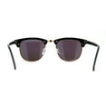 thumbnail image 4 of Mens Hipster Classic Half Horn Rim Iconic Sunglasses Black Gold Teal Mirror, 4 of 4