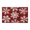 thumbnail image 1 of Christmas Decor White Snowflake Green Christmas Tree Christmas Floor Mat Soft and Absorbent Machine Washable Anti Shower Mat Bedroom and Living Room Floor, 1 of 8