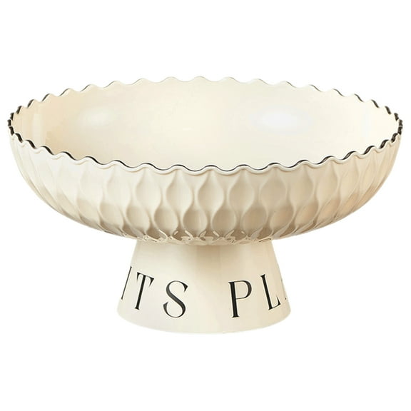 MLINS Fruit Bowl on Pedestal with Drain Plate Multicolor Plastic Storage Tray for Home Use 7.87 Inches