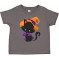 thumbnail image 3 of Inktastic Halloween Cat, Cute Cat, Black Cat, Witch Hat Boys or Girls Toddler T-Shirt, 3 of 5