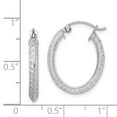 thumbnail image 2 of White Sterling Silver Earring Hoop Women'S 19 mm 17, 2 of 2