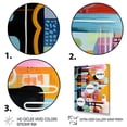 thumbnail image 3 of Designart "Midcentury Funny Collage Geometric Delight II" Geometric Canvas Wall Art - Modern Colorful Abstract Geometric Bedroom Canvas Wall Art, 3 of 6