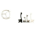thumbnail image 1 of Estante de pared multifuncional moderno con figura de jirafa de cerámica, pieza central para coleccionables, trofeos, escritorios, estanterías de ofic, 1 of 8