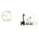 thumbnail image 1 of Estante de almacenamiento de pared,Estantería colgante de pared de metal de 3 niveles para decoración de dormitorio,Estante de pared flotante de 3 capas que ahorra espacio,Estatua de alce y, 1 of 8