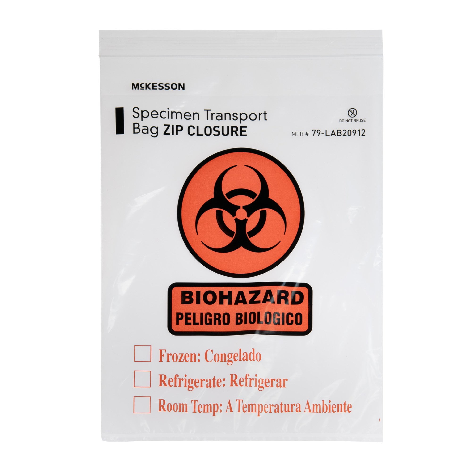 Medline Zip-Style Biohazard Specimen Bags 9