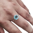 thumbnail image 2 of Swiss Blue Topaz Ring, 925 Sterling Silver Ring, Women Ring, Natural Topaz, November Birthstone, Christmas, Thanksgiving, Tiny Dainty Ring, Handmade, Statement Jewelry, Wedding, Anniversary Gift, 2 of 8