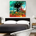 thumbnail image 2 of ARTCANVAS Flag of Albania Colorful Splatter Teal Orange Canvas Art Print - Size: 36" x 36" (1.50" Deep), 2 of 9