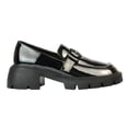 thumbnail image 1 of XY London Womens Adelaide Patent Buckle Detail Chunky Platform Loafers, 1 of 4