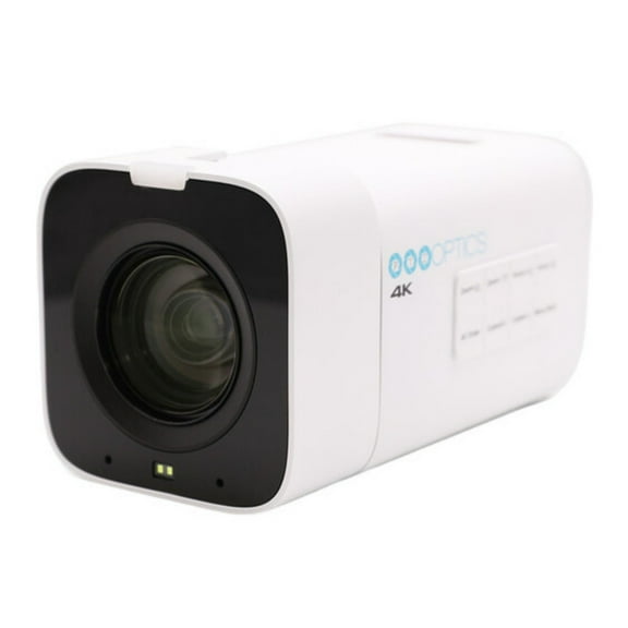 PTZOptics Studio 4K Camera with 20x Zoom, NDI HX2 Connectivity, Compact Construction, and 16x Digital Zoom (White)