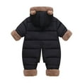 thumbnail image 4 of REDARER Baby Snowsuit Hooded Jumpsuit Bear Outfit, Winter Warm Romper for Infants Boys Girls Outwear,12-18 Months, 4 of 9