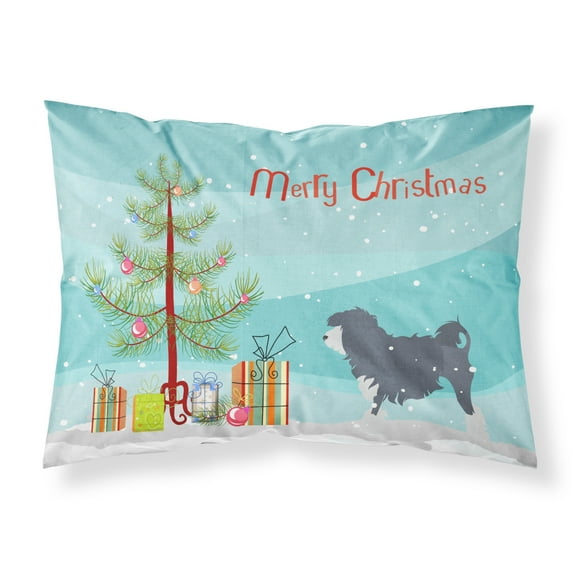 Lowchen Merry Christmas Tree Fabric Standard Pillowcase