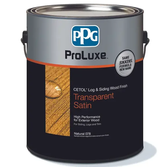 1 gal ProLuxe SIK42009 Dark Oak Log & Siding Exterior High Performance Two-Coat Wood Finish, Transparent Satin