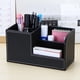 thumbnail image 5 of Organizador de escritorio, estante de estaciones de trabajo, caja de almacenamiento de suministros de oficina, diseño de 2 niveles, metal resistente, portátil, para dormitorio, 5 of 8