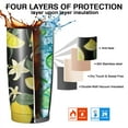 thumbnail image 7 of 20oz Insulated Tumbler, Travel Coffee Tumbler with Lid, Cup Holder Friendly Travel Coffee Mug, Stainless Steel Thermos, 20 Oz Tumbler, Reusable Insulated Coffee Mug with Lid ( Lemon ), 7 of 7