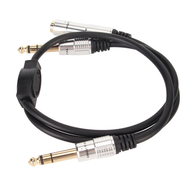 Cable Divisor Y De 6,35mm A Doble 6,35mm, Carcasa De Metal, Cable Estéreo Profesional De 1/4 Pulgadas, Conector Chapado En Oro De 19,7 Pulgadas Para Micrófono