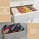 thumbnail image 5 of Tutuviw - Organizador de calcetines y ropa interior con textura de lino, 24 compartimentos plegables para cajones, cajas de almacenamiento para armario (beige), 5 of 8