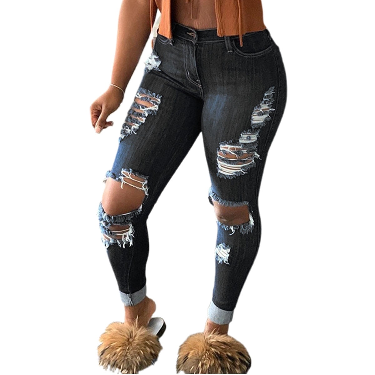 Lovaru Women's High Waist Pencil Jeans 