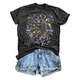 thumbnail image 4 of DHFJKG Graphic Tee For Women Short Sleeve T Shirt Floral Printed Round Neck Loose Fit Lightweight Summer Stylish Tops, 4 of 4