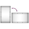 thumbnail image 1 of vidaXL Miroir Mural Noir 60x100 cm Rectangle Fer, 1 of 5