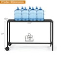 thumbnail image 4 of 55" Outdoor Bar Table with Wheels, Rectangle Narrow Counter Height Table, Black, 4 of 11