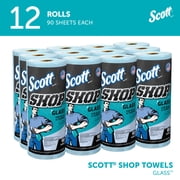 Scott Shop Towels Glass, 1 Roll, 90 sheets