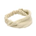 thumbnail image 3 of Unique Bargains 1 Pc Headband Knitted Wide Hairband for Women Beige, 3 of 5