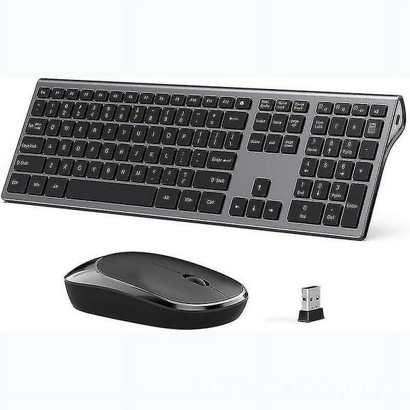 Wireless Keyboard And Mouse, Usb Plug And Play, Rechargeable 109 Keys 2.4g Mouse