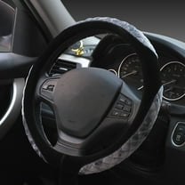 SNGMN Crystal Velvet Steering Wheel Cover - Universal Fit, Non-Slip, Flat Bottom Design, Easy Clean, Durable and Comfortable, Suitable for 14-15in Diameter Steering Wheels